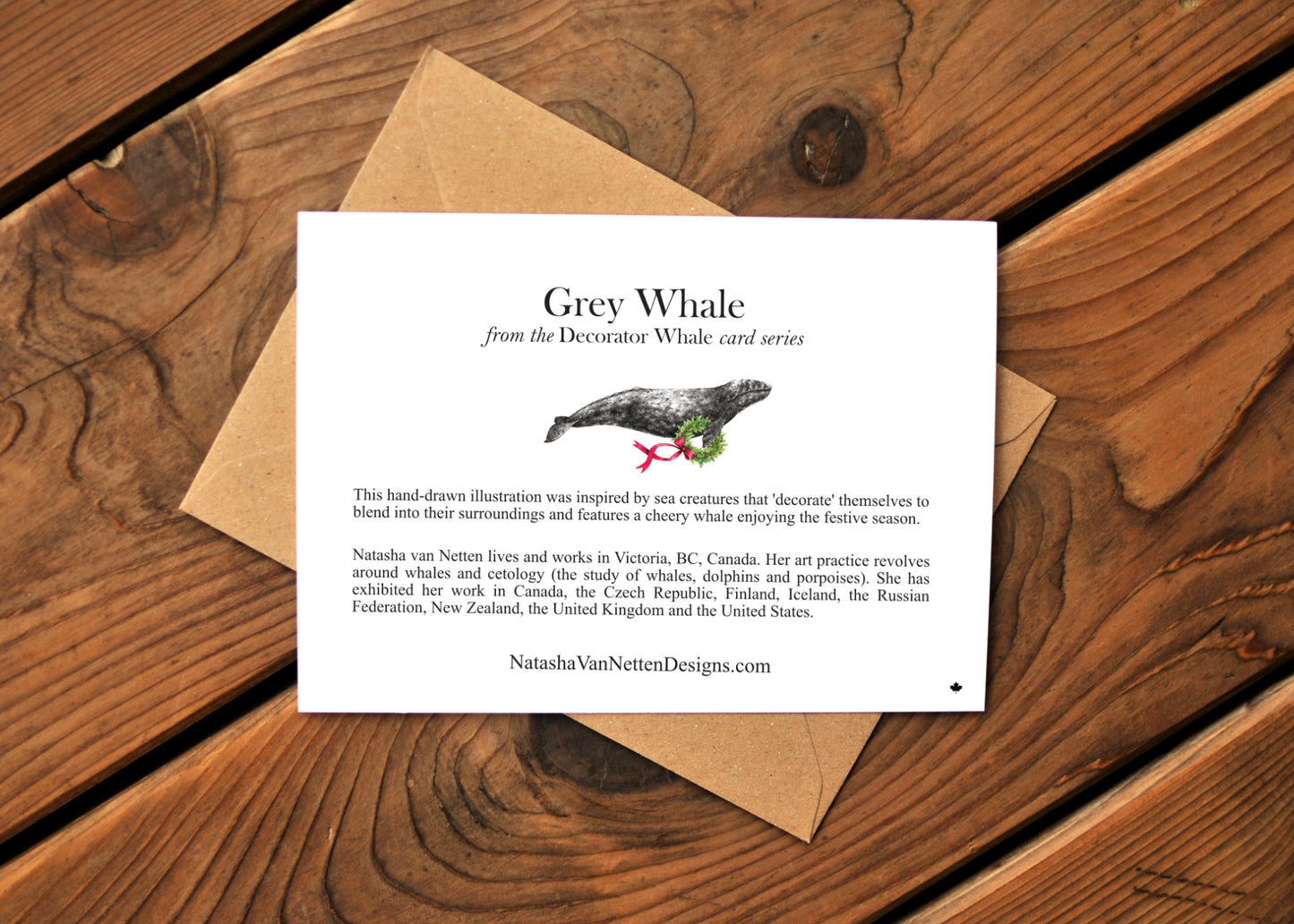 Decorator Grey Whale Greeting Card