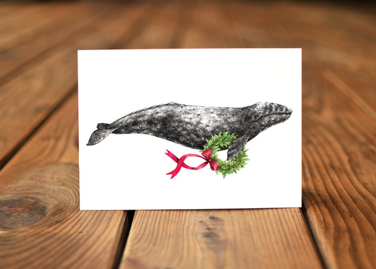 Decorator Grey Whale Greeting Card