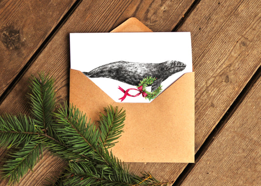 Decorator Grey Whale Greeting Card