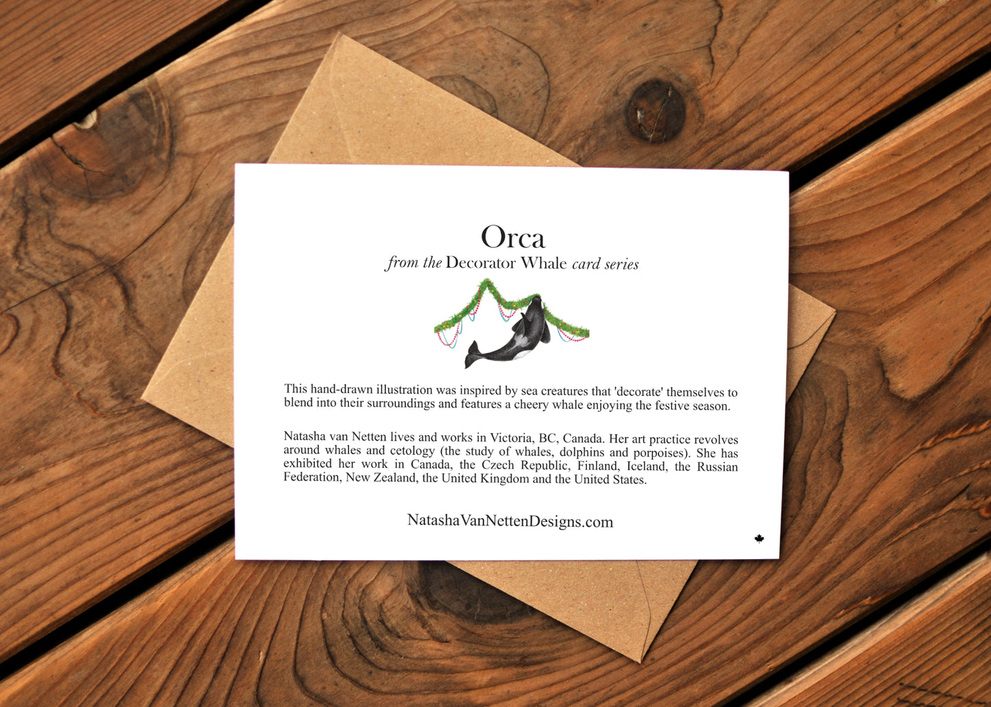 Decorator Orca Greeting Card