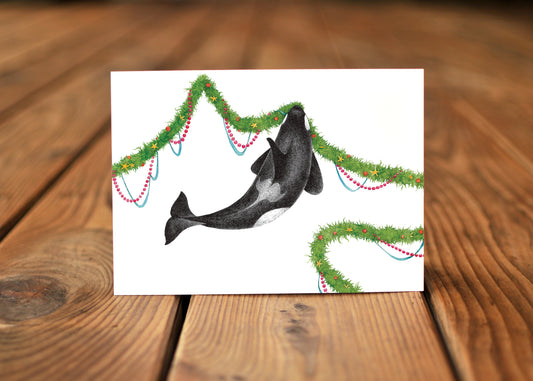 Decorator Orca Greeting Card