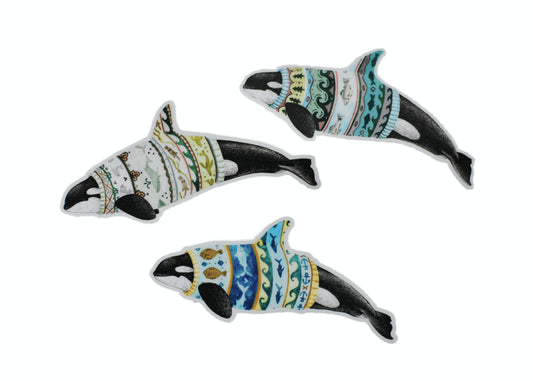 Whale Stickers - Set of Three Matriarch Orca Stickers
