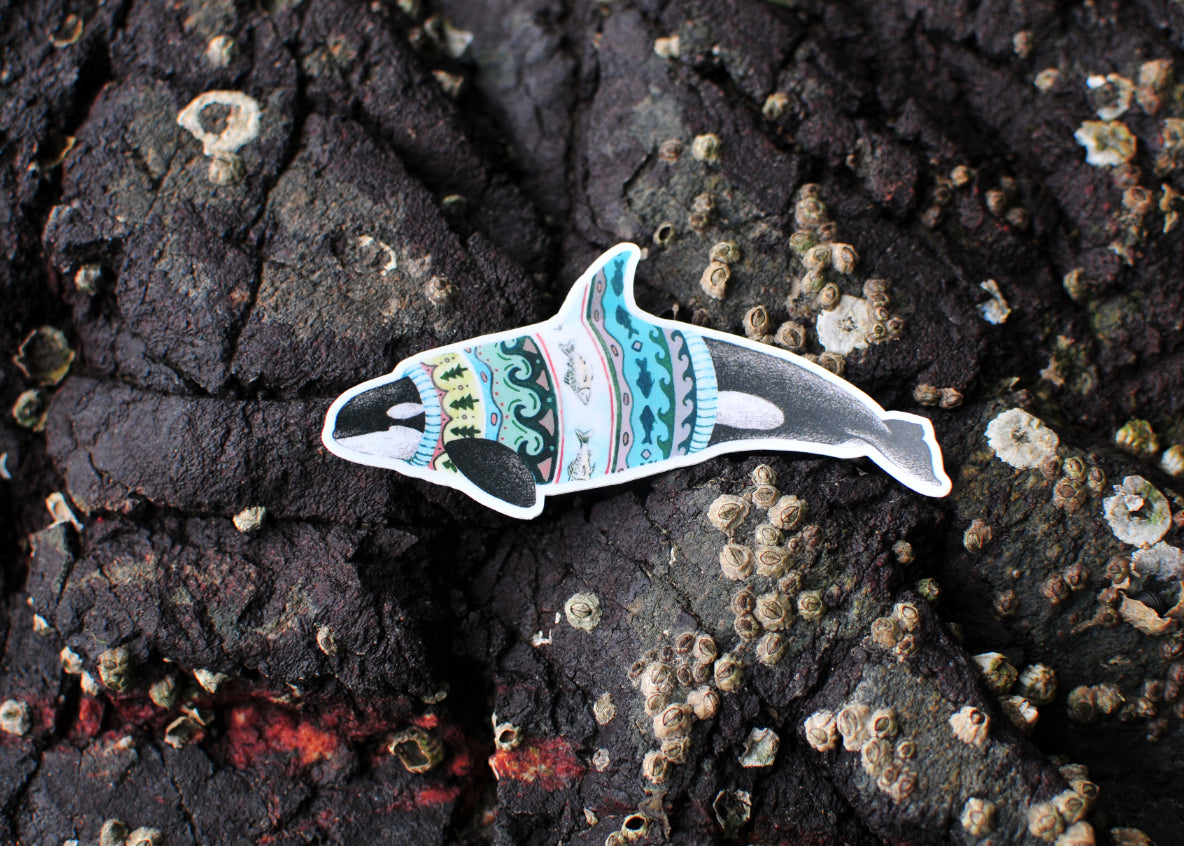 Whale Stickers - Set of Three Matriarch Orca Stickers