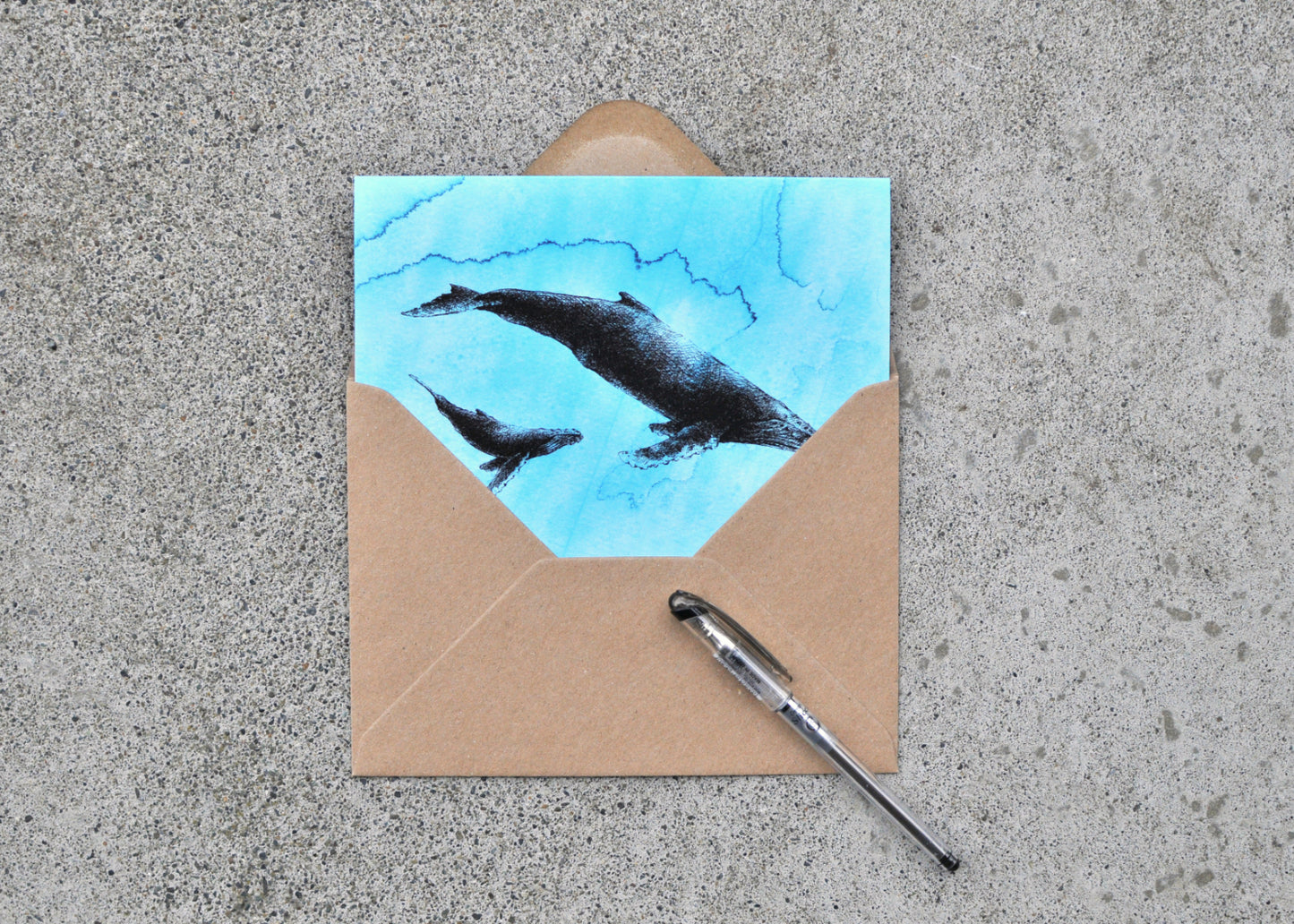 Humpback Whale Greeting Card - Ocean Series