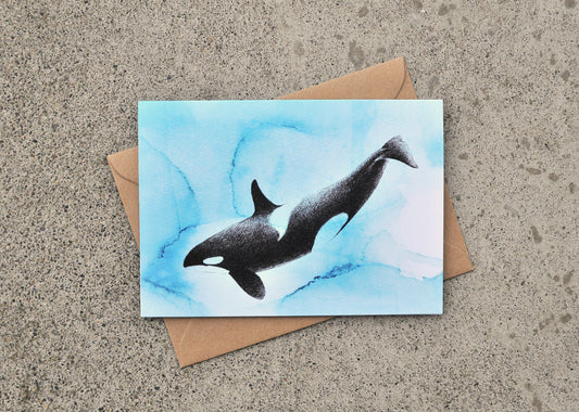 Orca Greeting Card - Ocean Series