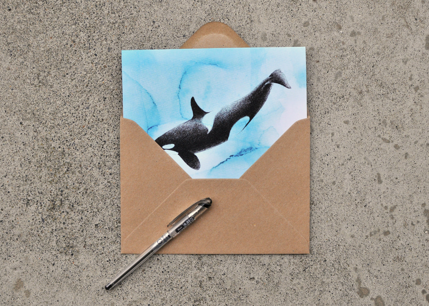 Orca Greeting Card - Ocean Series