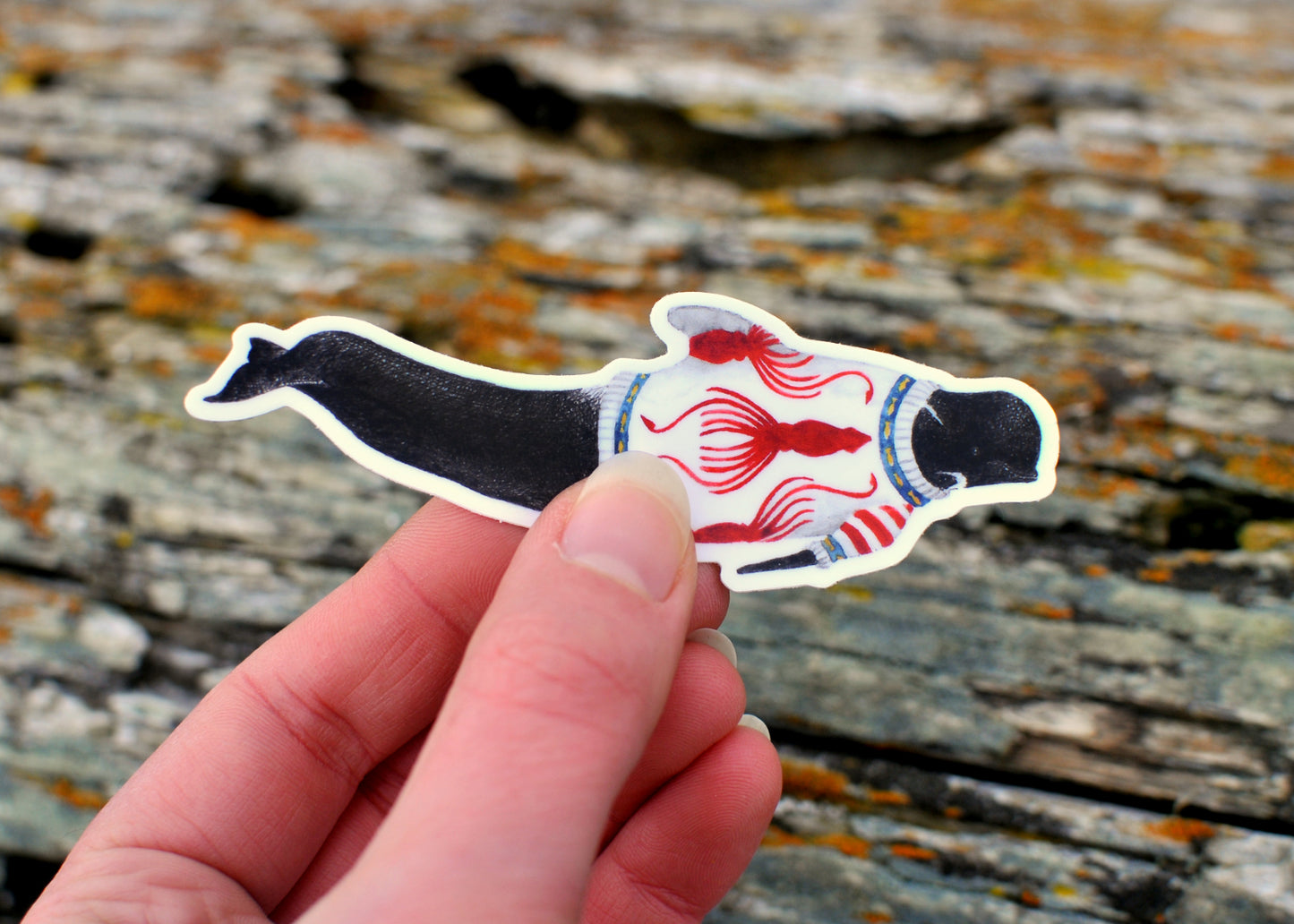 Sweater Weather Pilot Whale sticker