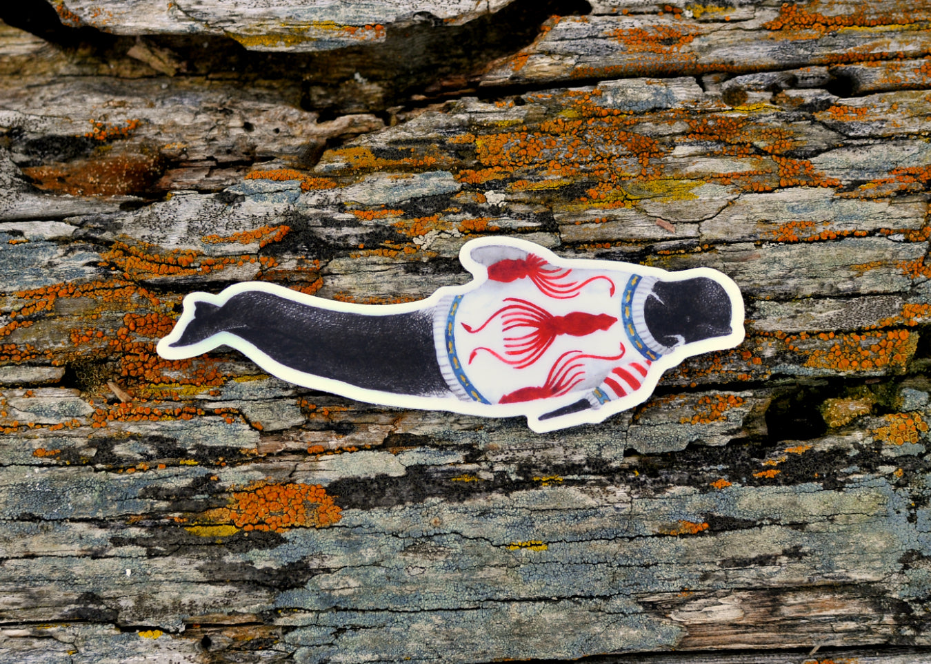 Sweater Weather Pilot Whale sticker