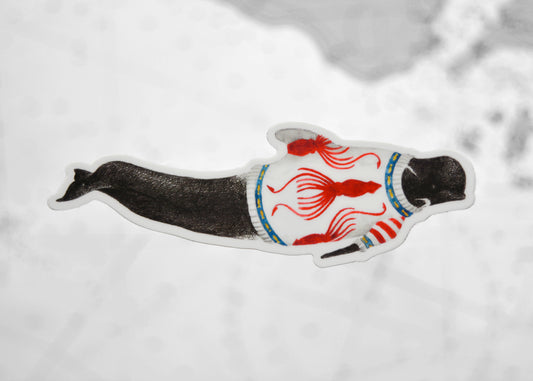 Sweater Weather Pilot Whale sticker