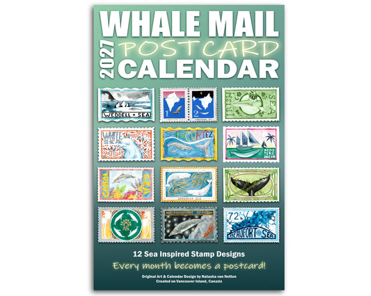 Whale Mail Postcard Calendar 2027