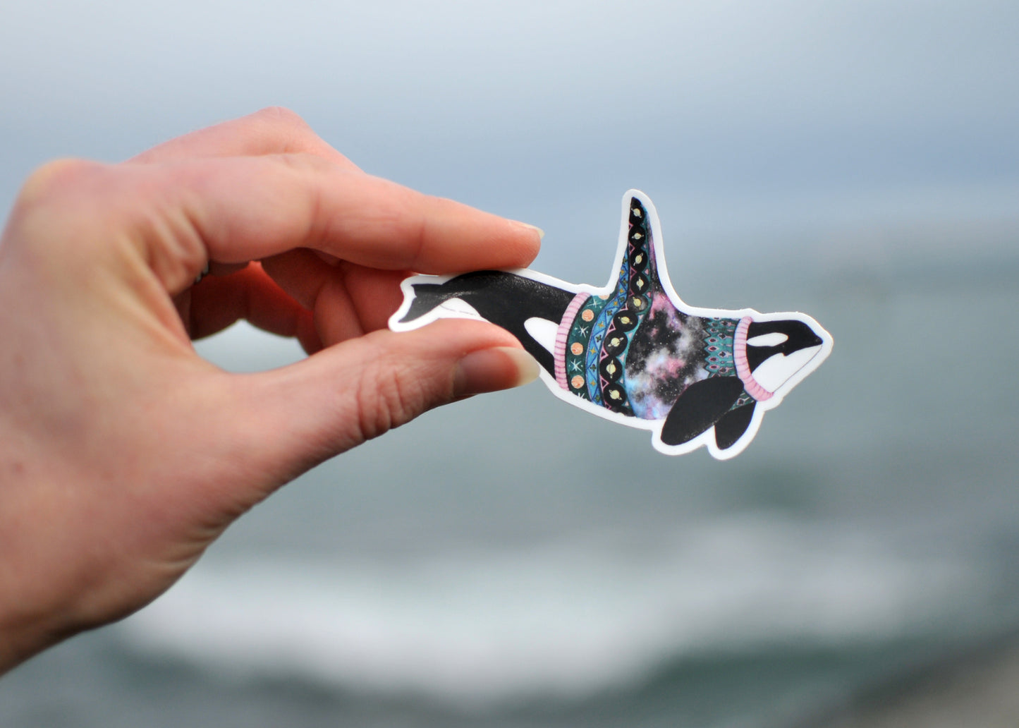 Galaxy Orca Sweater Sticker
