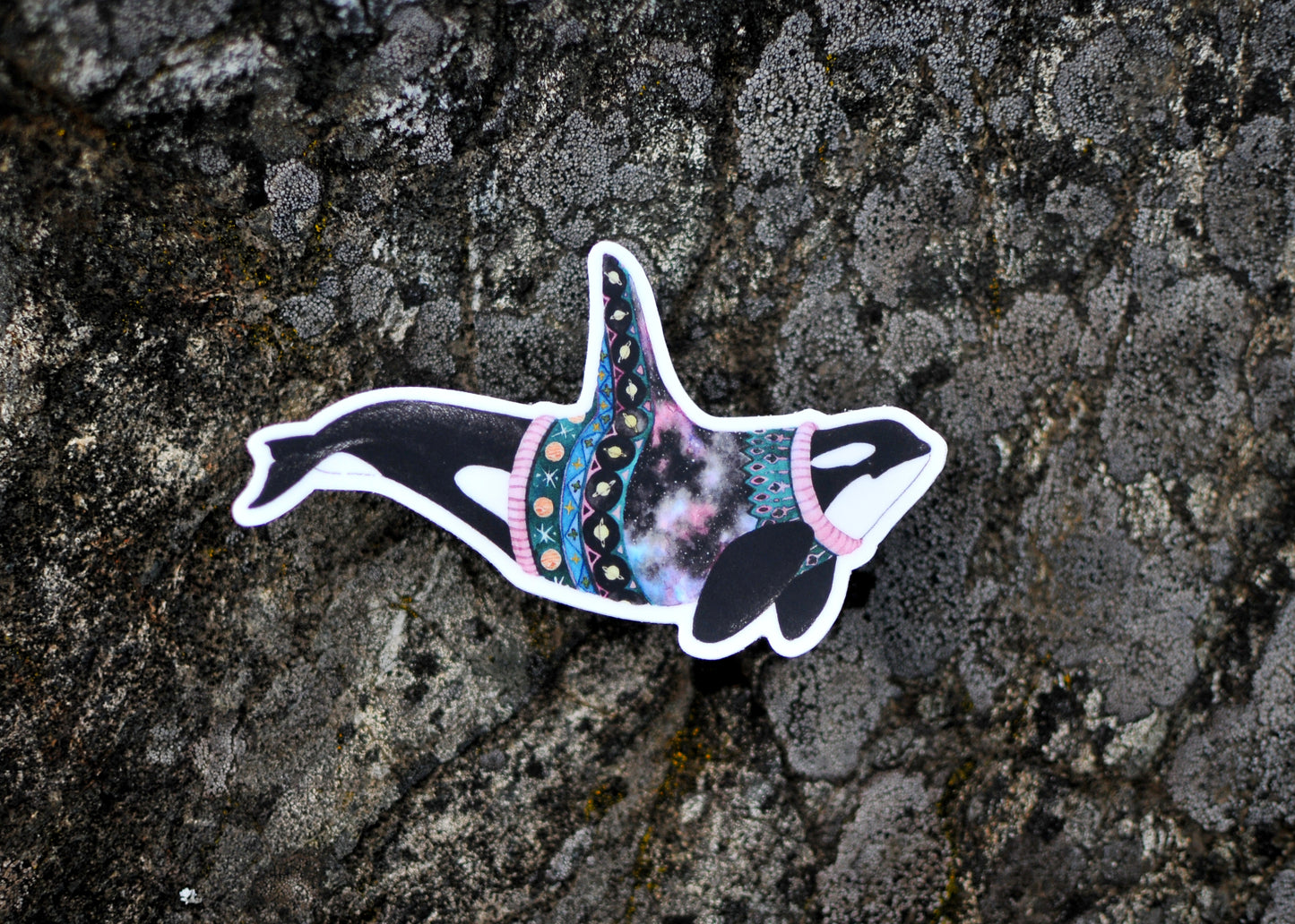 Galaxy Orca Sweater Sticker