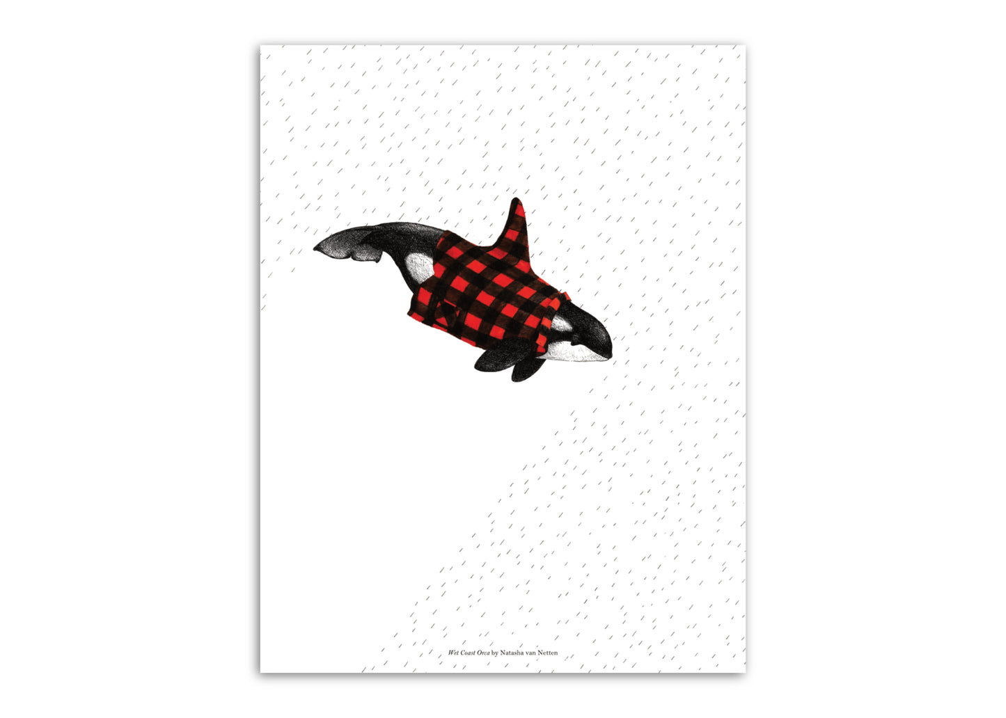 8.5"x11" Orca Plaid Wet Coast