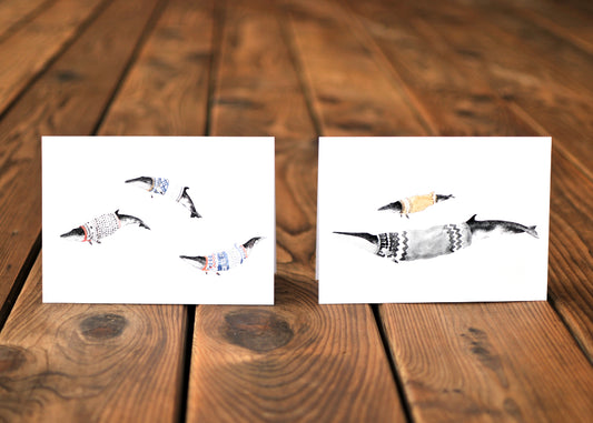 Cocoon Whale Greeting Card Set