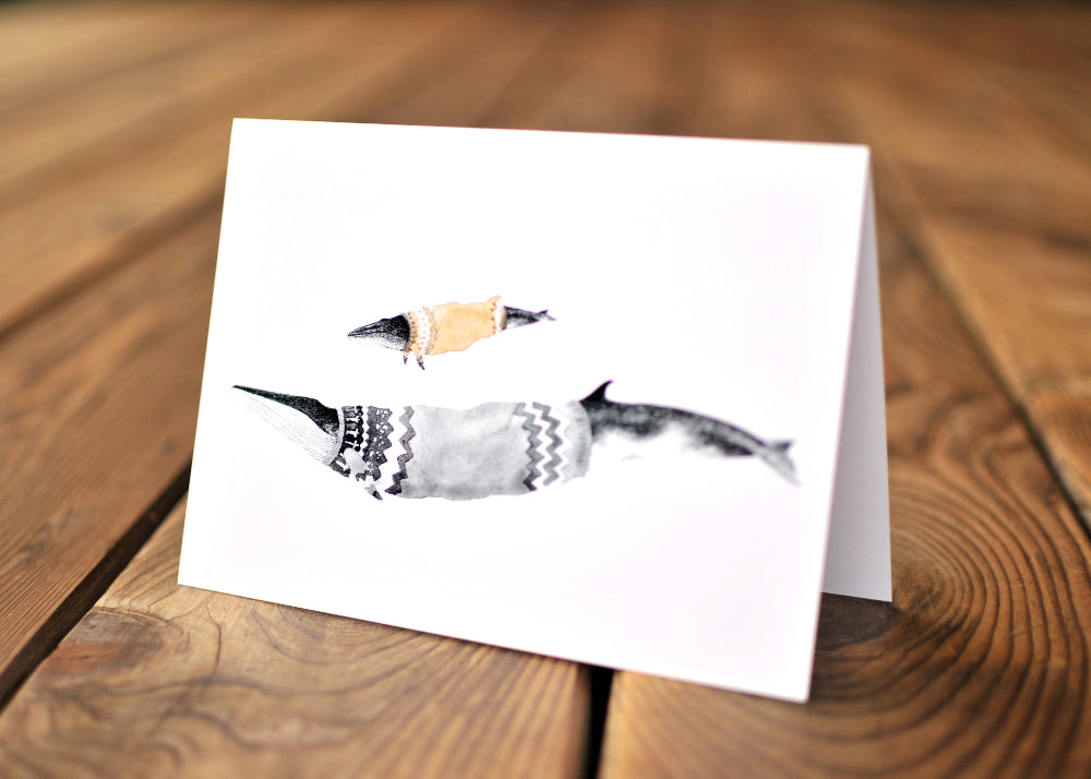 Cocoon Minke Whale & Fin Whale Greeting Card