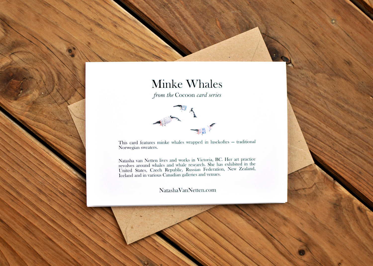 Text on the back of the card.