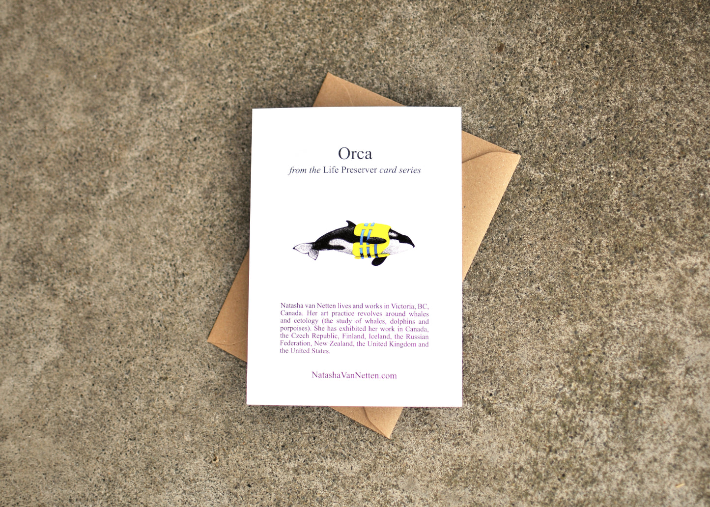 Life Preserver Orca Greeting Card