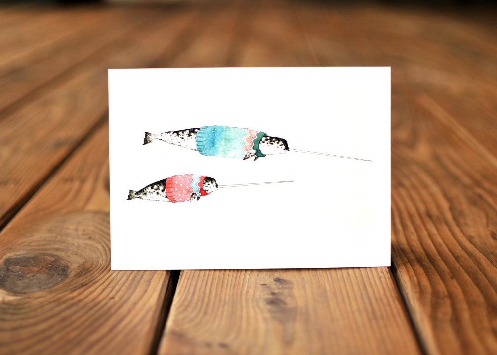 Narwhal Sweater Greeting Card