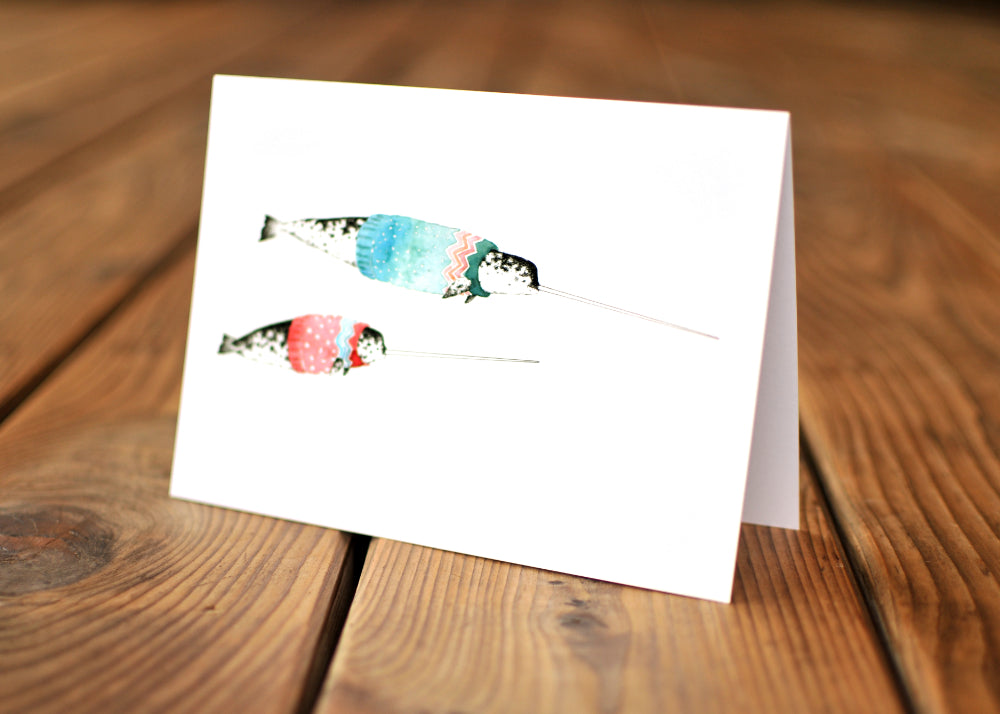 Narwhal Sweater Greeting Card