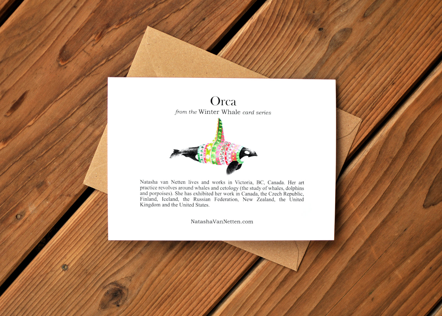 Orca Sweater Greeting Card