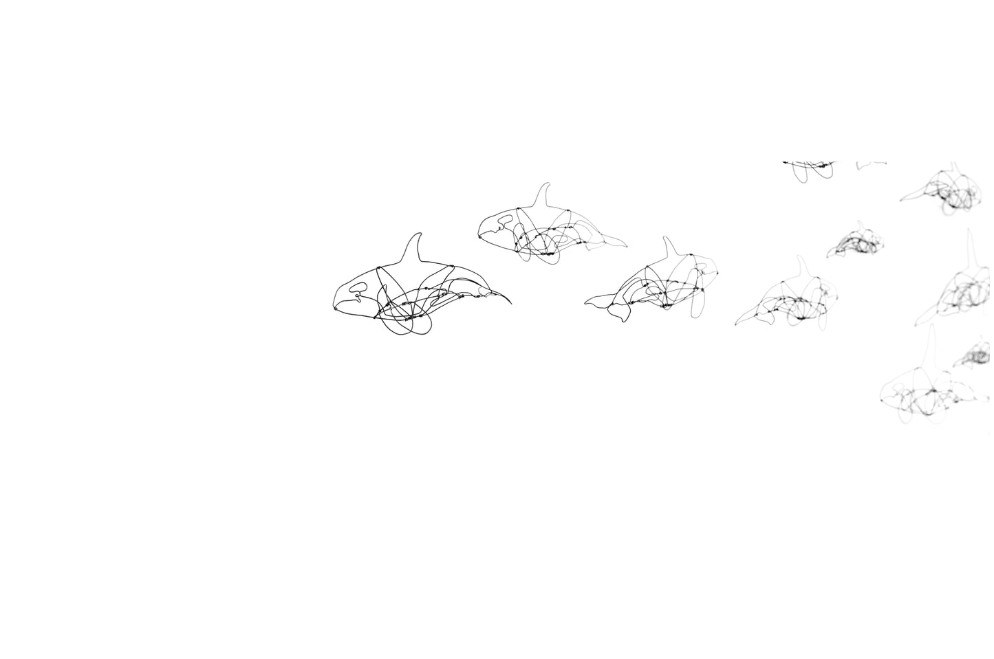 Orca Wire Whale Sculpture
