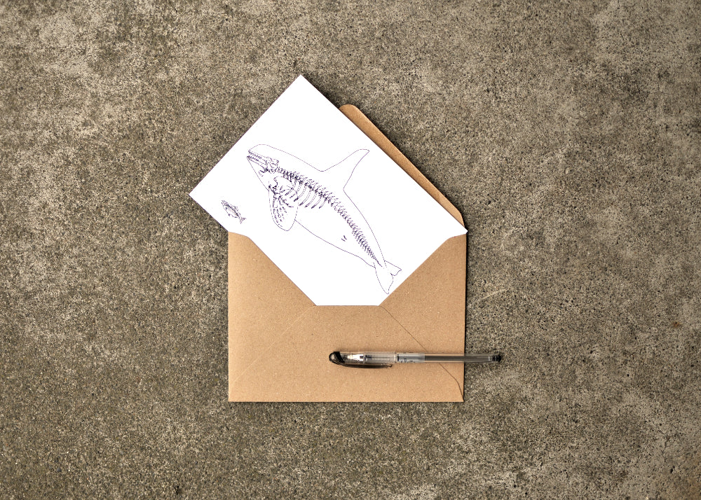 X-Ray Orca & Chinook Greeting Card