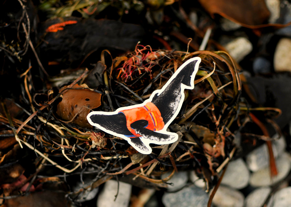 Life Preserver Humpback Whale Sticker