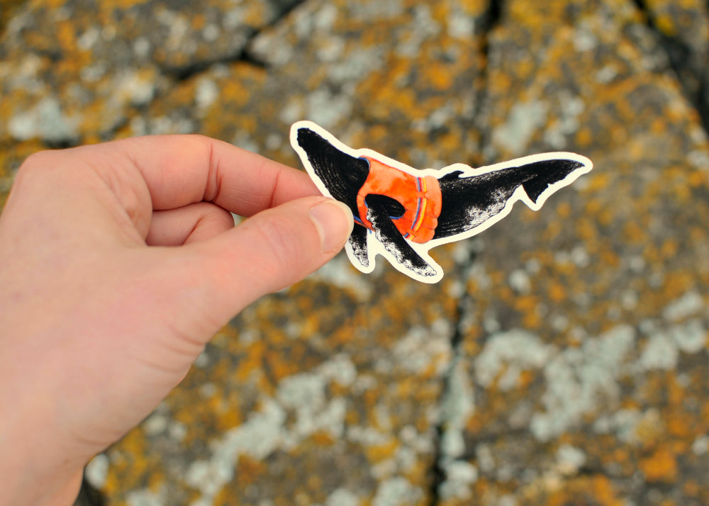 Life Preserver Humpback Whale Sticker