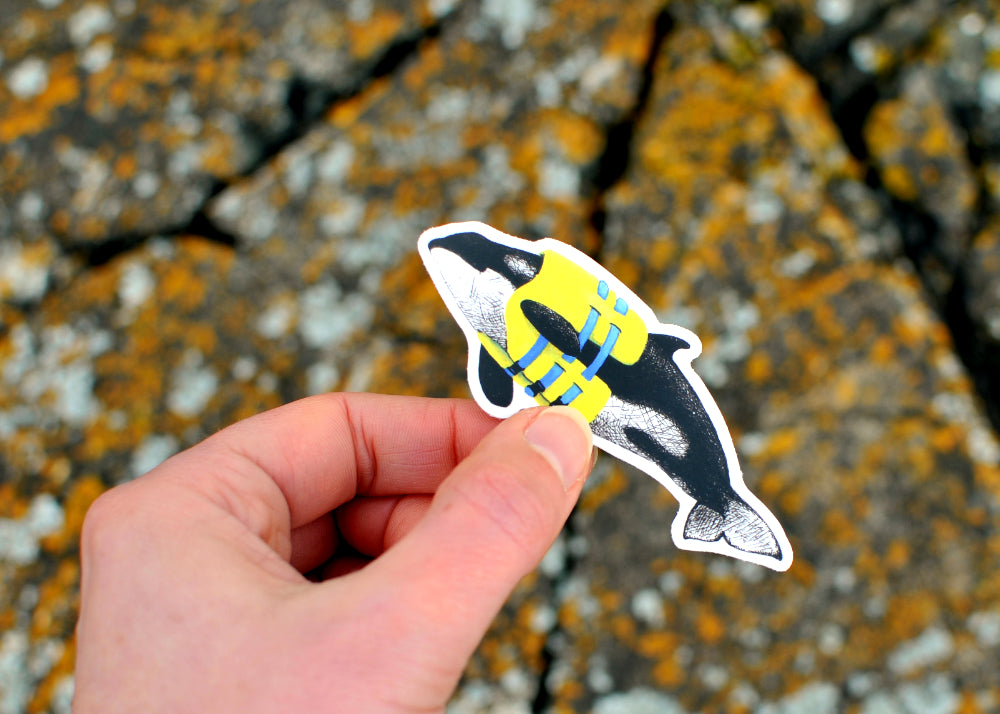 Life Preserver Orca Sticker