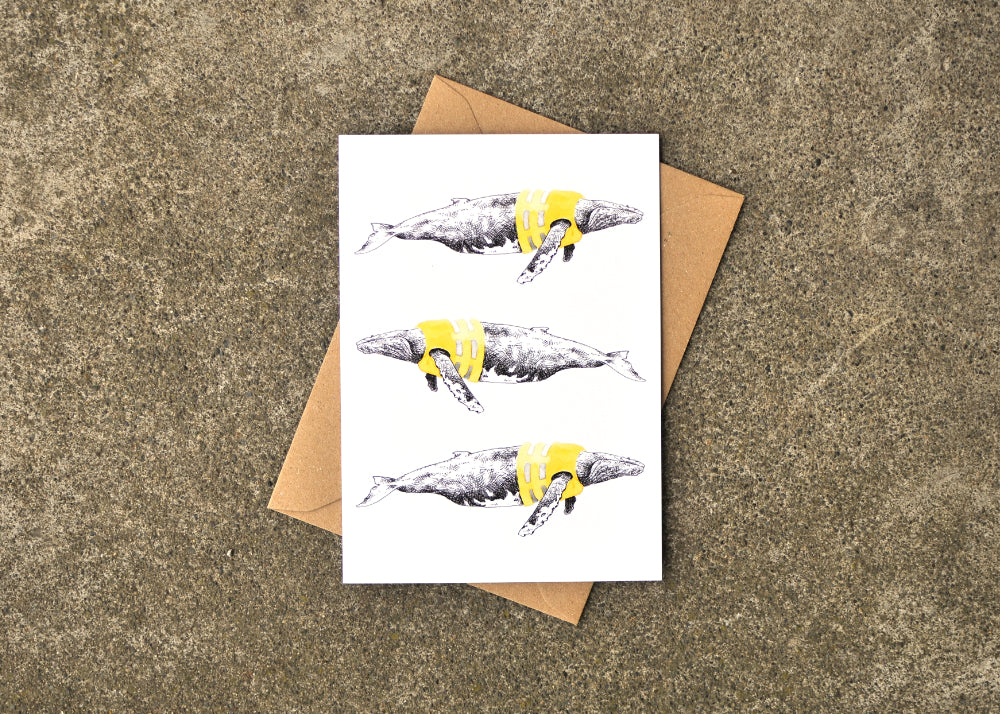 Water Safety Humpback Whale Greeting Card