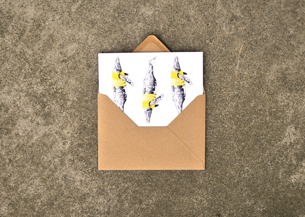 Water Safety Humpback Whale Greeting Card