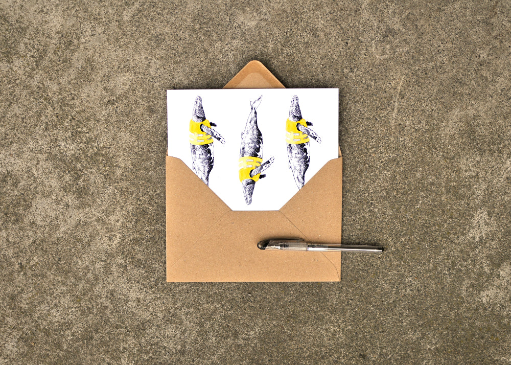 Water Safety Humpback Whale Greeting Card