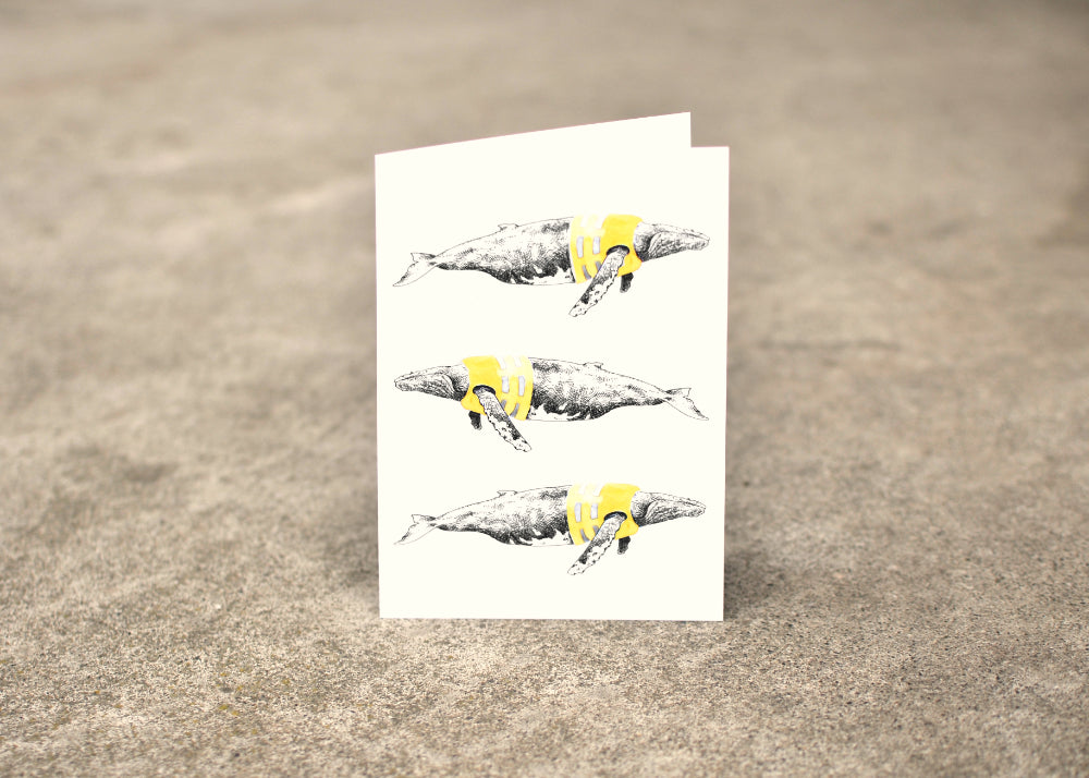 Water Safety Humpback Whale Greeting Card