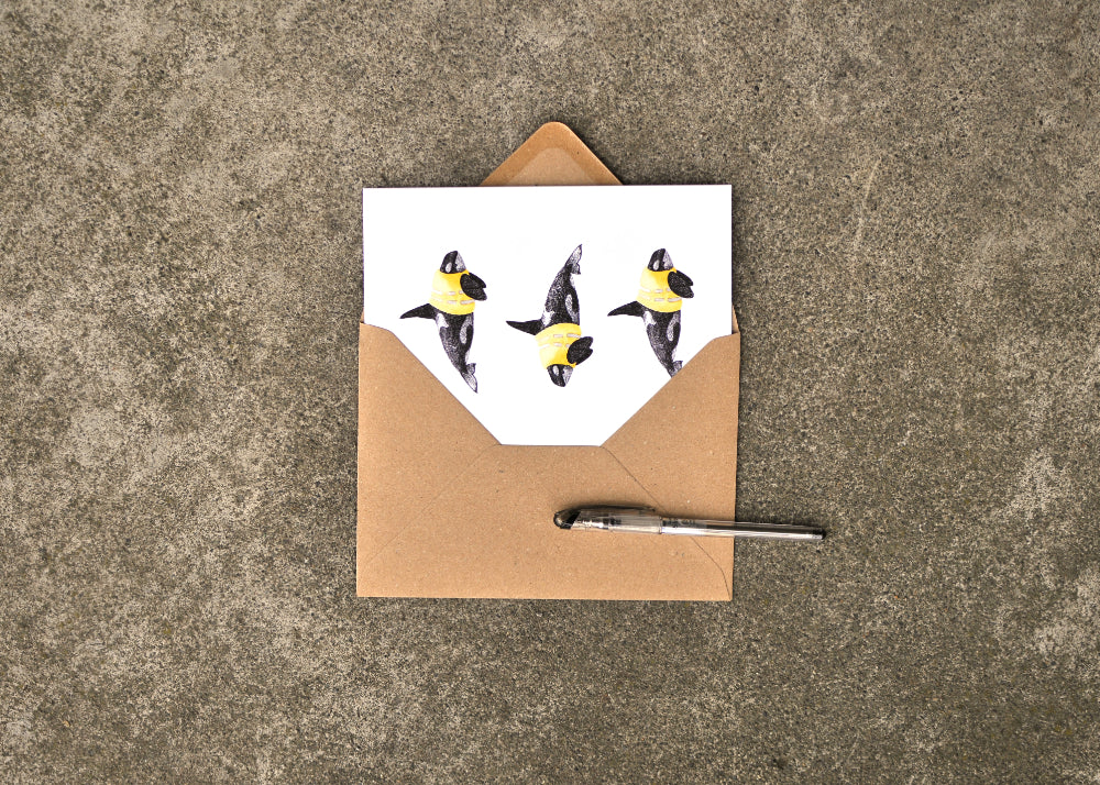 Water Safety Orca Greeting Card