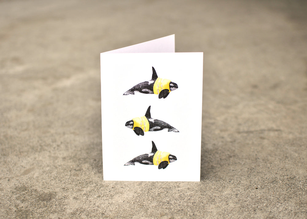 Water Safety Orca Greeting Card