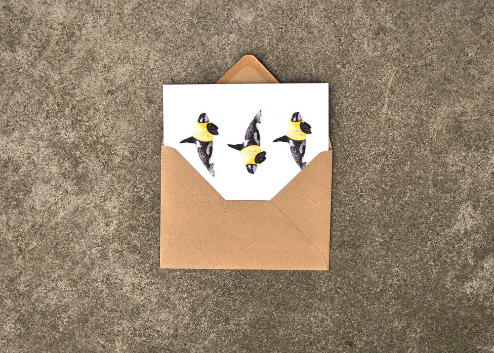Water Safety Orca Greeting Card