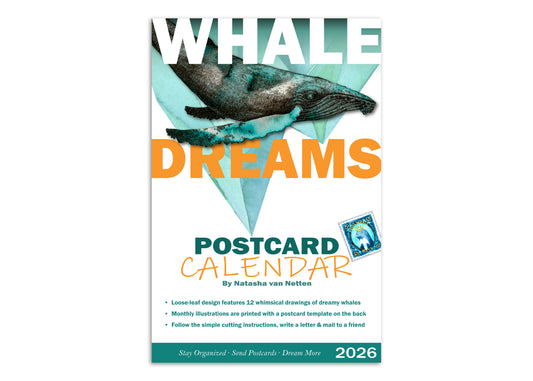 Whale Dreams Postcard Calendar 2026