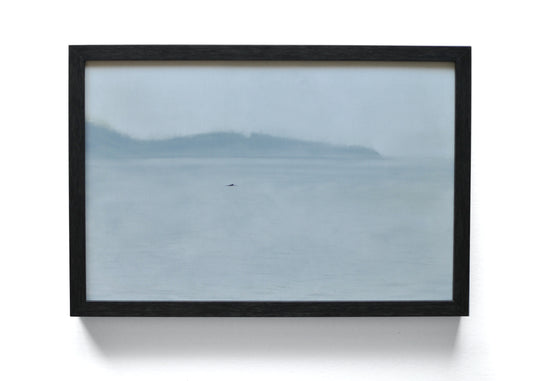 Framed oil painting of humpback whale by Natasha van Netten 