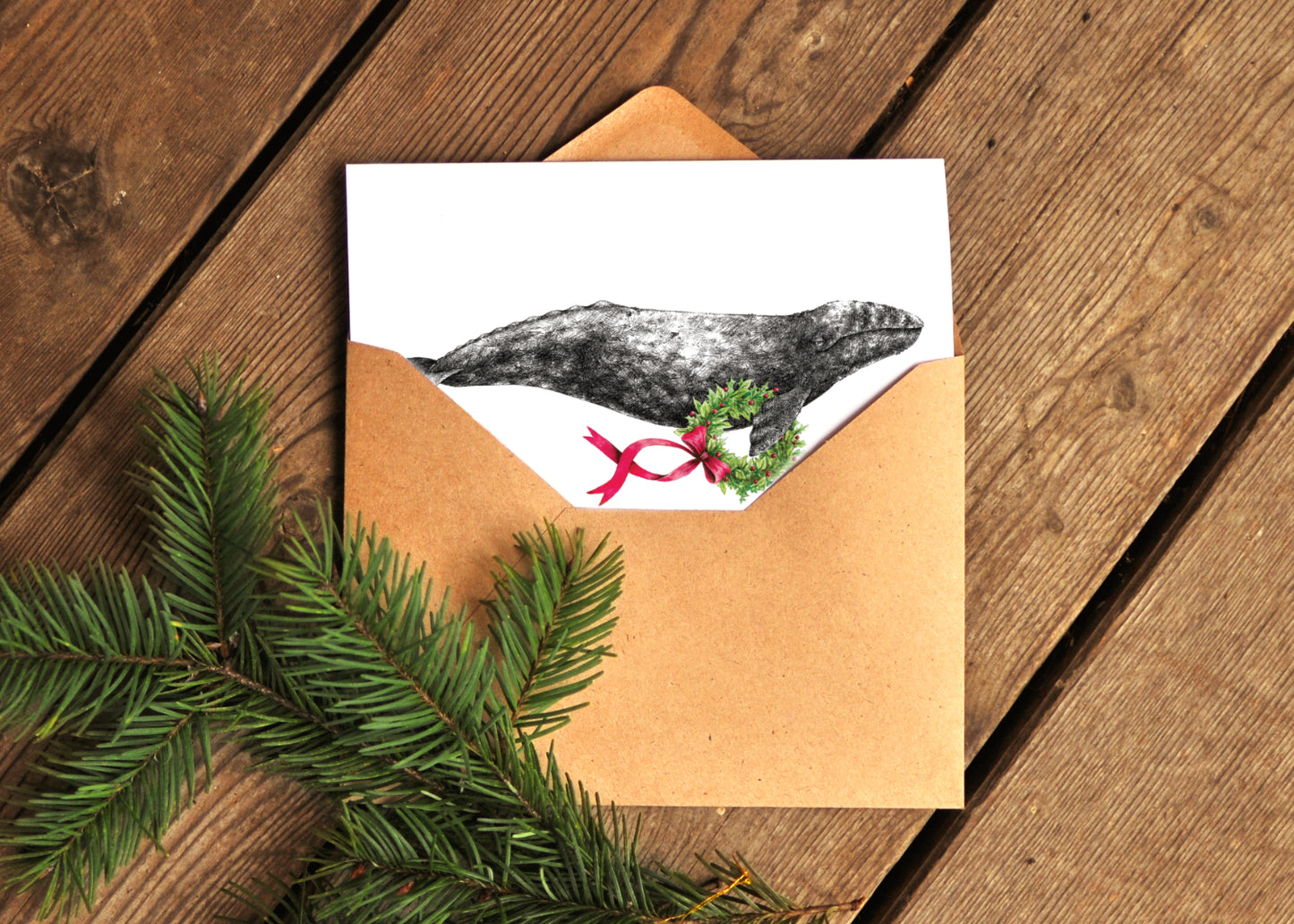 Decorator Grey Whale Greeting Card