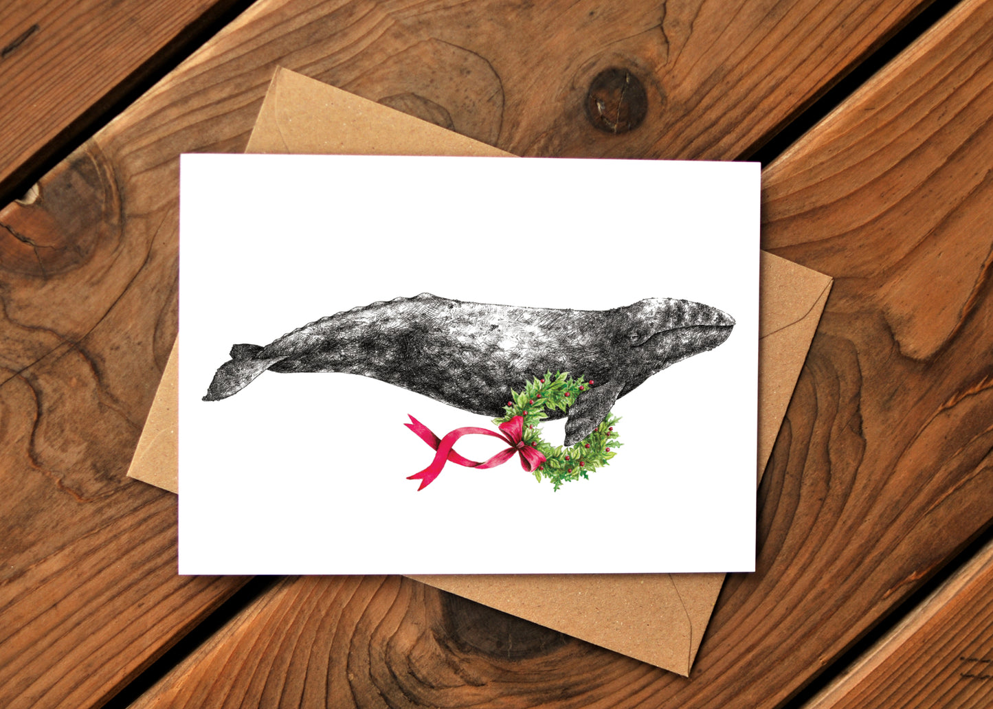 Decorator Grey Whale Greeting Card