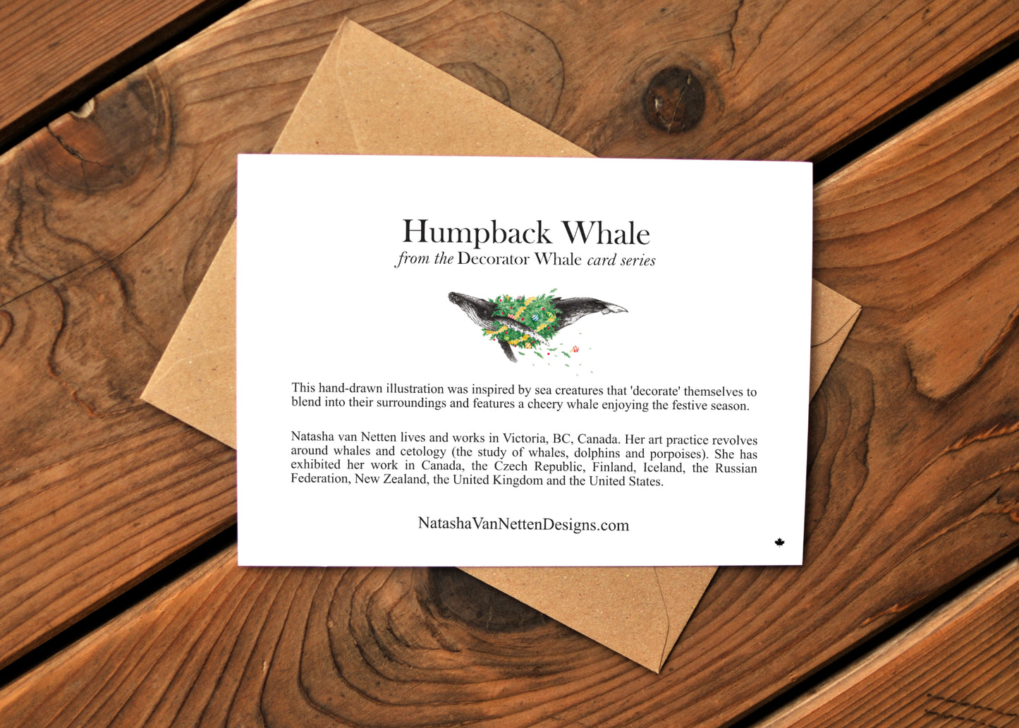 Decorator Humpback Whale Greeting Card