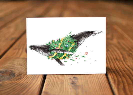 Decorator Humpback Whale Greeting Card