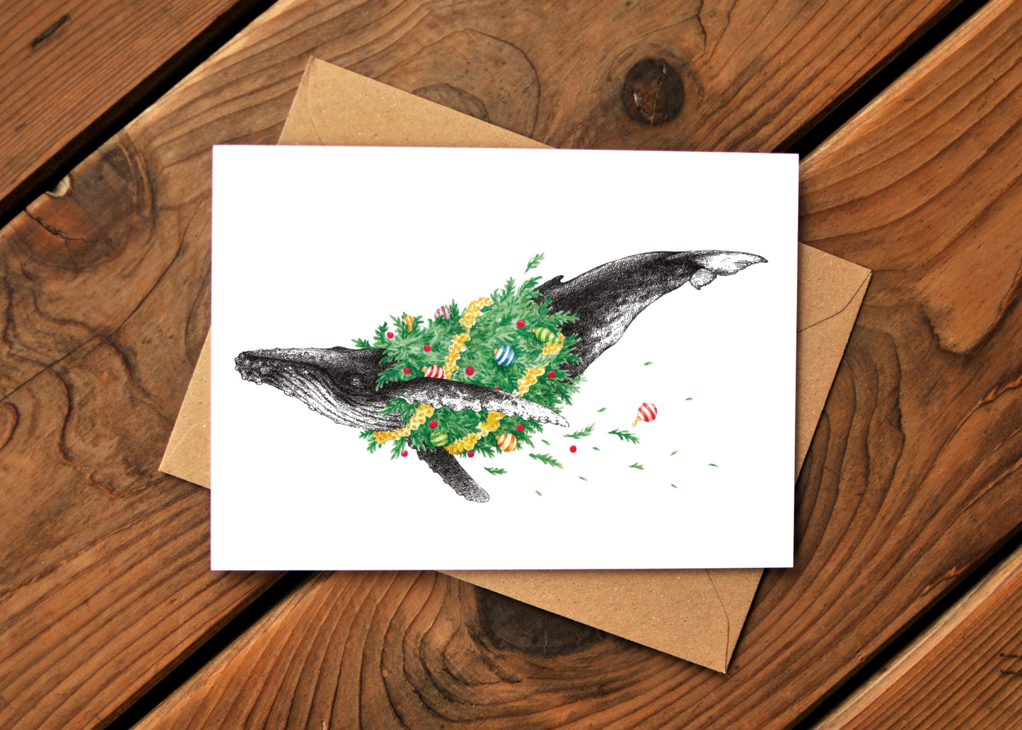 Decorator Humpback Whale Greeting Card