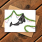 Decorator Orca Greeting Card