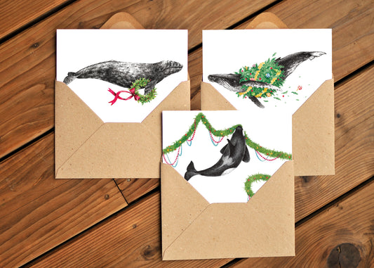 Decorator Whale Greeting Card Set