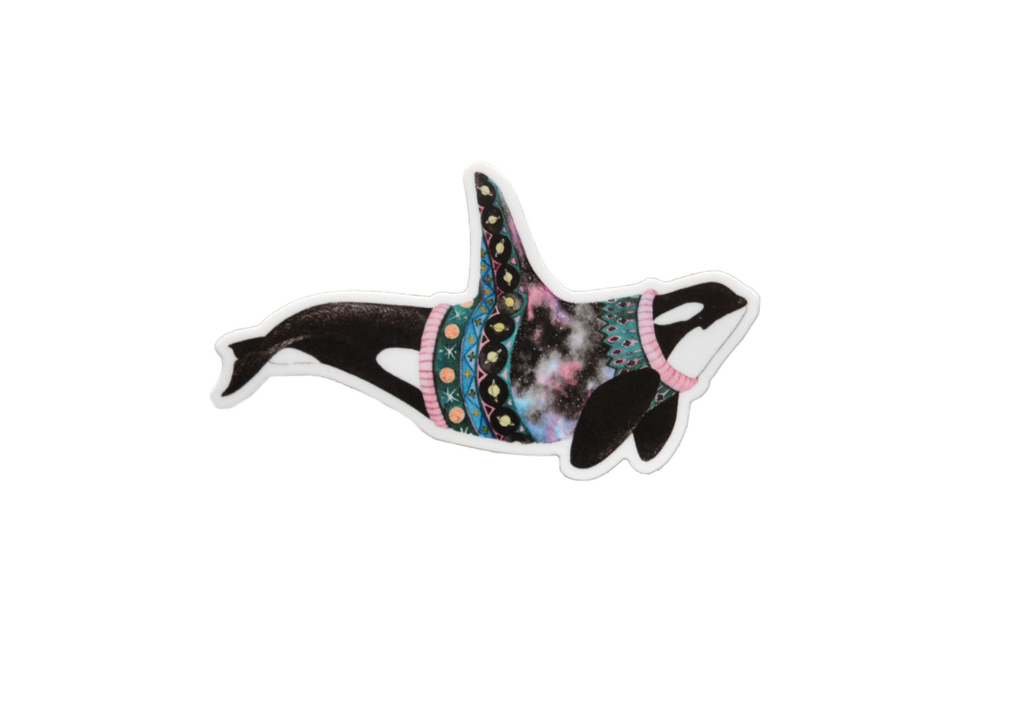 Galaxy Orca Sweater Sticker