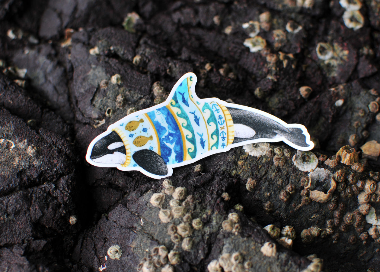 Whale Stickers - Set of Three Matriarch Orca Stickers