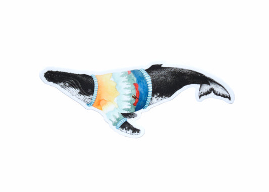 Mountain Humpback Whale Sticker