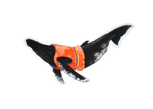 Life Preserver Humpback Whale Sticker