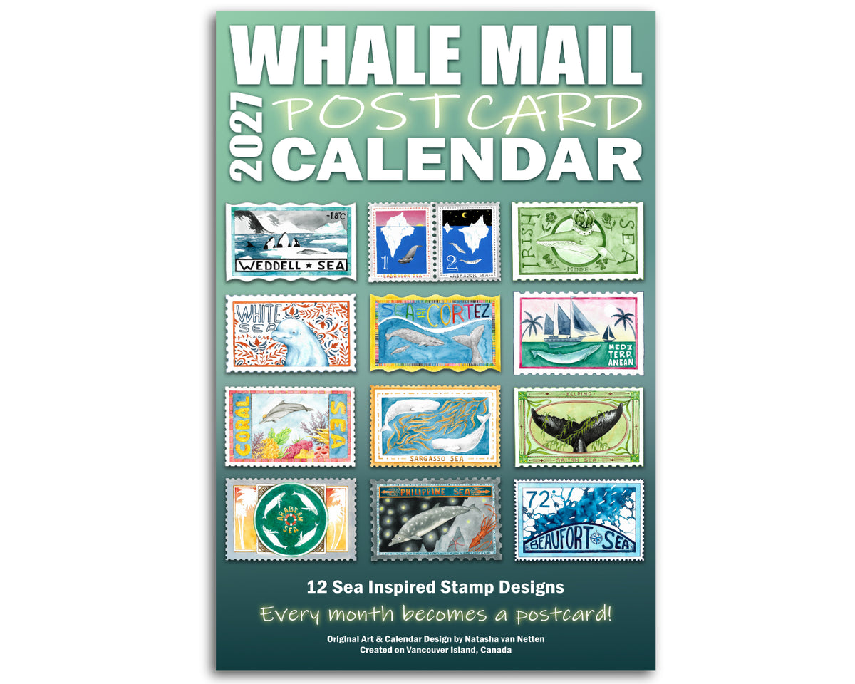 Whale Mail Postcard Calendar 2027